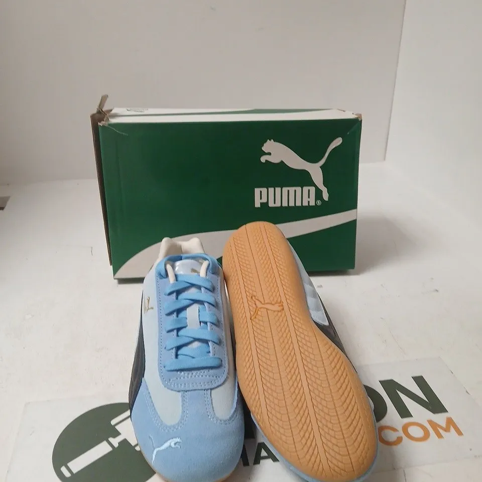 PUMA SPEEDCAT TRAINERS – LIGHT BLUE/SKY WITH GUM SOLE, UK 6.5 (EU 40)