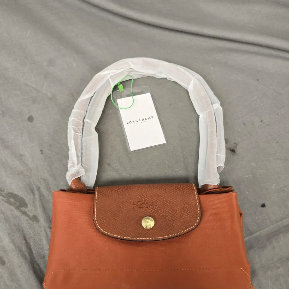 LONGCHAMP PARIS BROWN LEATHER SHOULDER BAG 