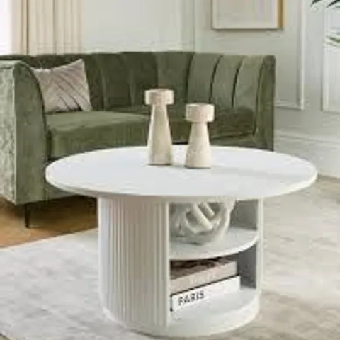 BOXED CARINA COFFEE TABLE - WHITE (1 BOX)