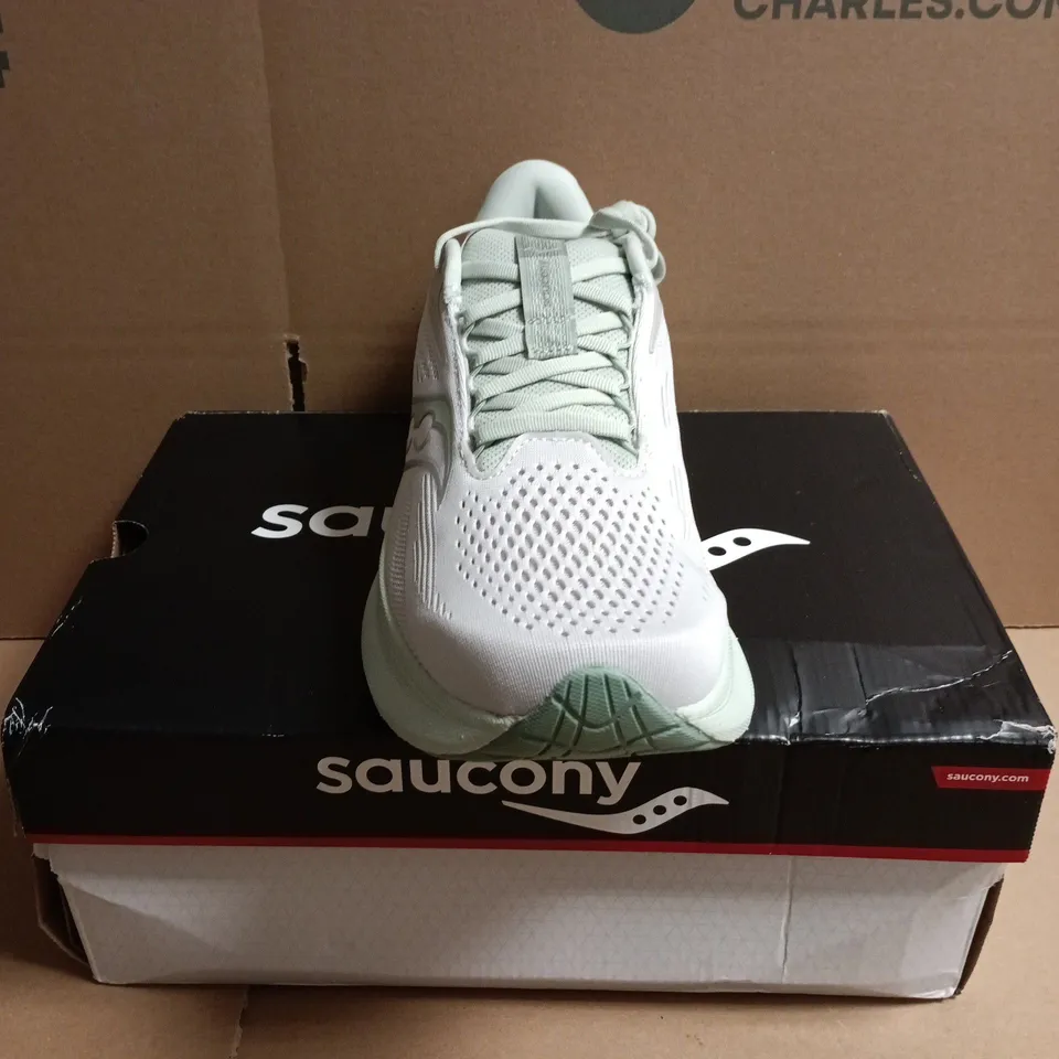 BOXED PAIR OF SAUCONY WOMEN’S RUNNING SHOES – UK 8.5 