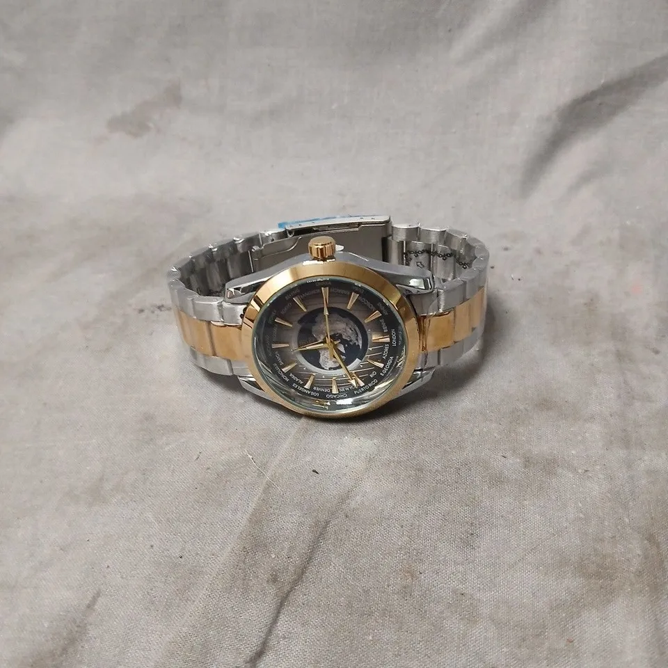 ERNEST FERDINAND WRISTWATCH – TWO-TONE STAINLESS STEEL BRACELET – BOXED