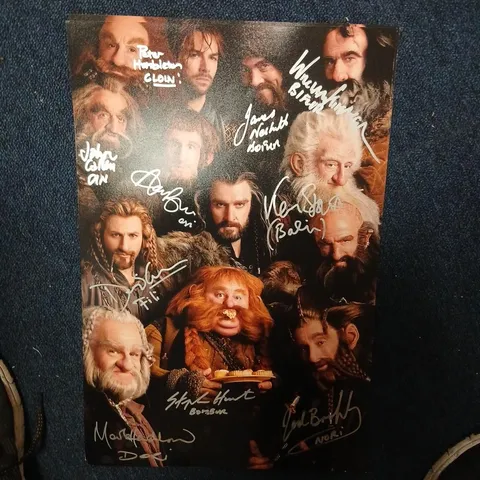 THREE 'THE HOBBIT' AUTOGRAPHED POSTERS – GROUP PHOTO WITH MULTIPLE SIGNATURES