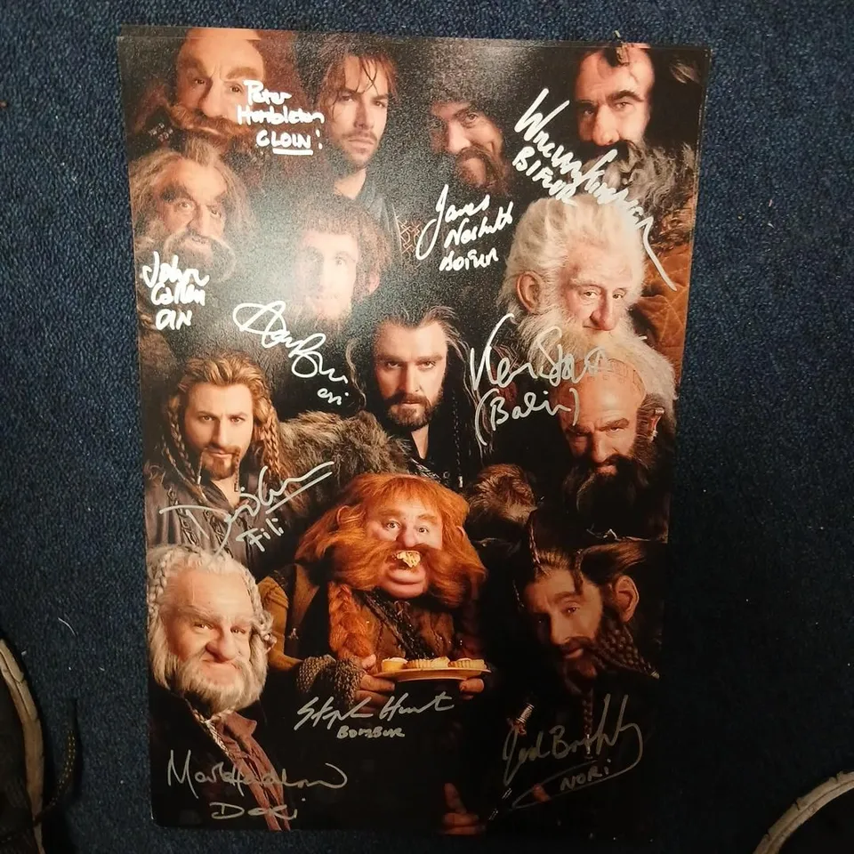 THREE 'THE HOBBIT' AUTOGRAPHED POSTERS – GROUP PHOTO WITH MULTIPLE SIGNATURES