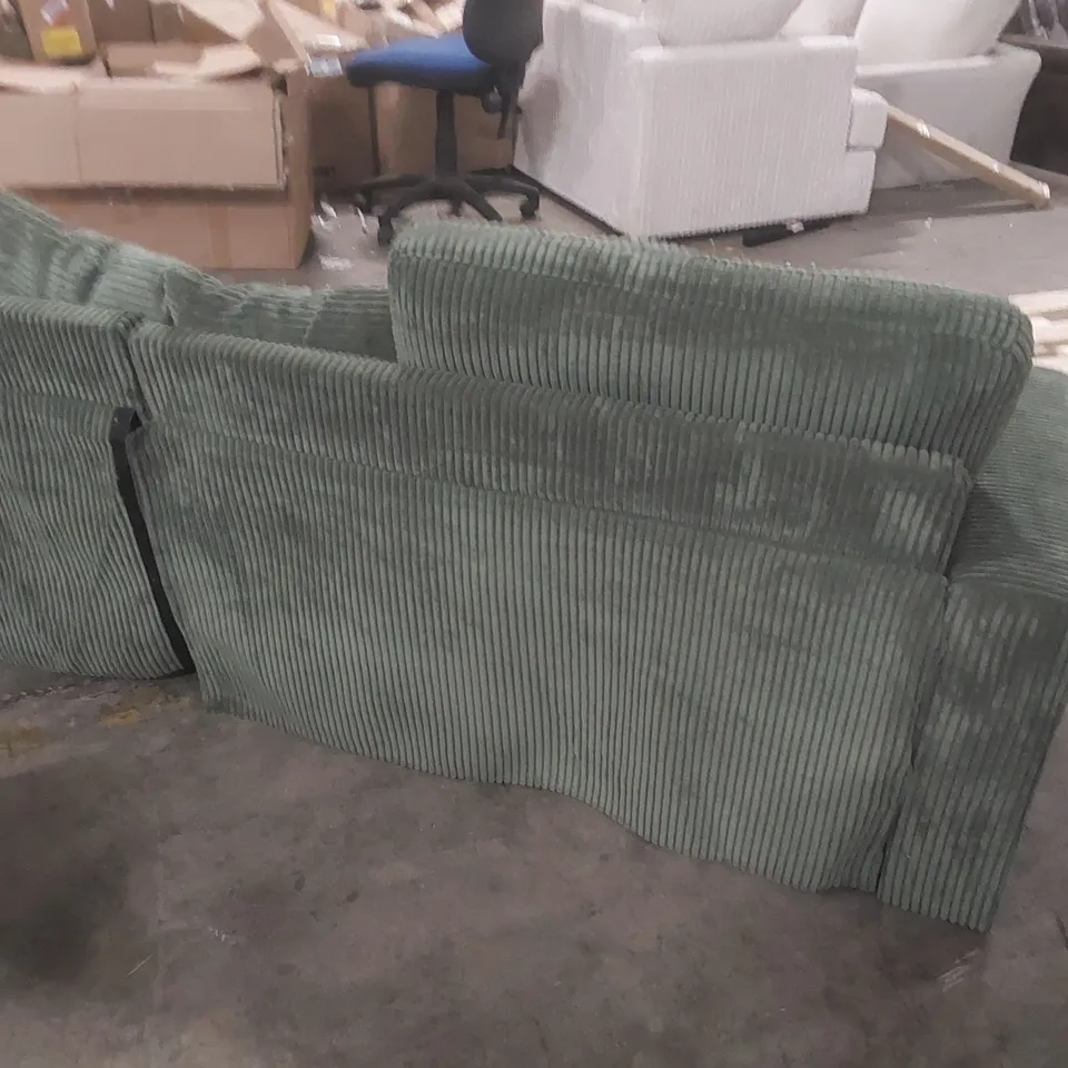 QUALITY DESIGNER 3 SEATER CORDUROY SOFA - MISSING LEGS