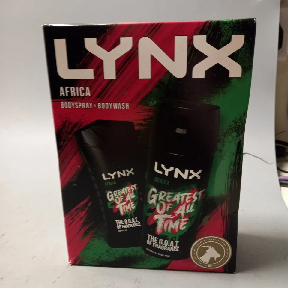 BOXED LYNX AFRICA BODYSPRAY AND BODY WASH