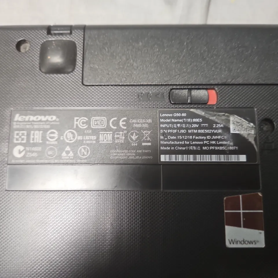 LENOVO G50-80 LAPTOP – 15.6" DISPLAY, BLACK (G50-80 MODEL)