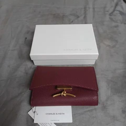 BOXED CHARLES & KEITH PURSE IN DARK CHOCOLATE