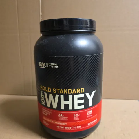 OPTIMUM NUTRITION GOLD STANDARD 100% WHEY PROTEIN POWDER – DELICIOUS STRAWBERRY, 900 G