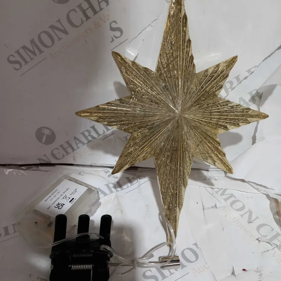 STAR TREE TOPPER GOLD EFFECT