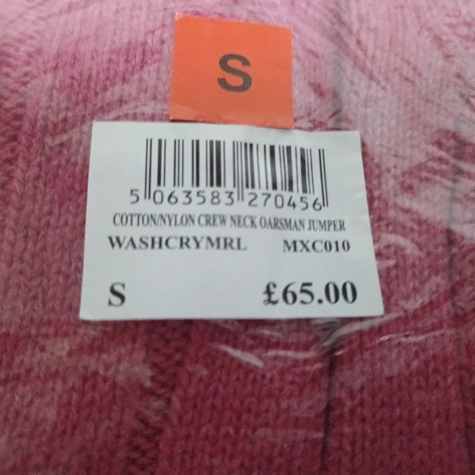 CREW CLOTHING COMPANY COTTON/NYLON CREW NECK JUMPER – PINK, SIZE S