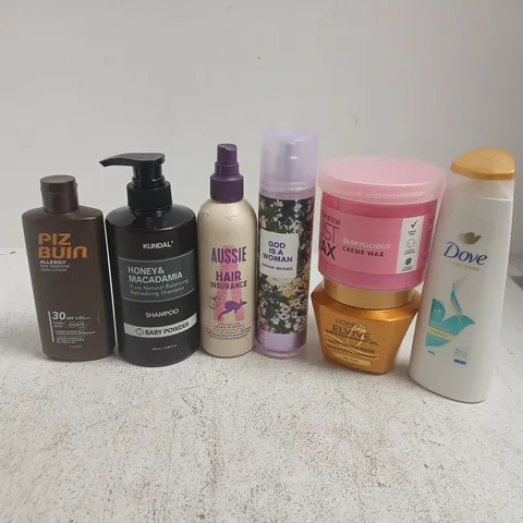 APPROXIMATELY 15 ASSORTED HEALTH & BEAUTY PRODUCTS TO INCLUDE KUNDAL SHAMPOO, LOREAL ELVIVE HAIR OILING MASK, SALONSYSTEM JUST WAX, ETC - COLLECTION ONLY