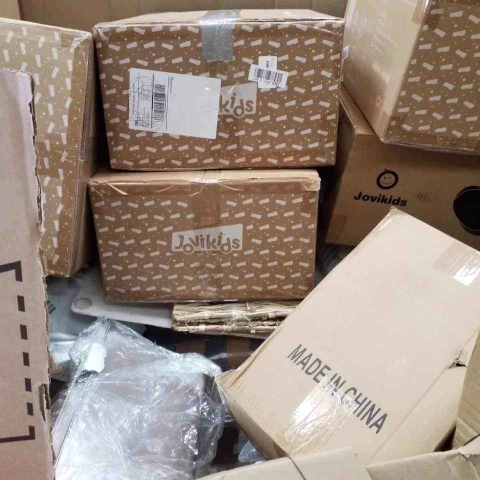 PALLET CONTAINING ASSORTED PRODUCTS INCLUDING AIR PURIFIER & HUMIDIFIER, ELECTRIC PATIO HEATER, ACTIVITY PLAY GYM, MULTIFUNCTIONAL BOOSTER CHAIR & RIDE ON TOY