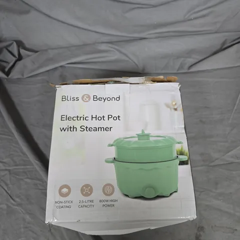 BLISS & BEYOND ELECTRIC HOT POT WITH STEAMER