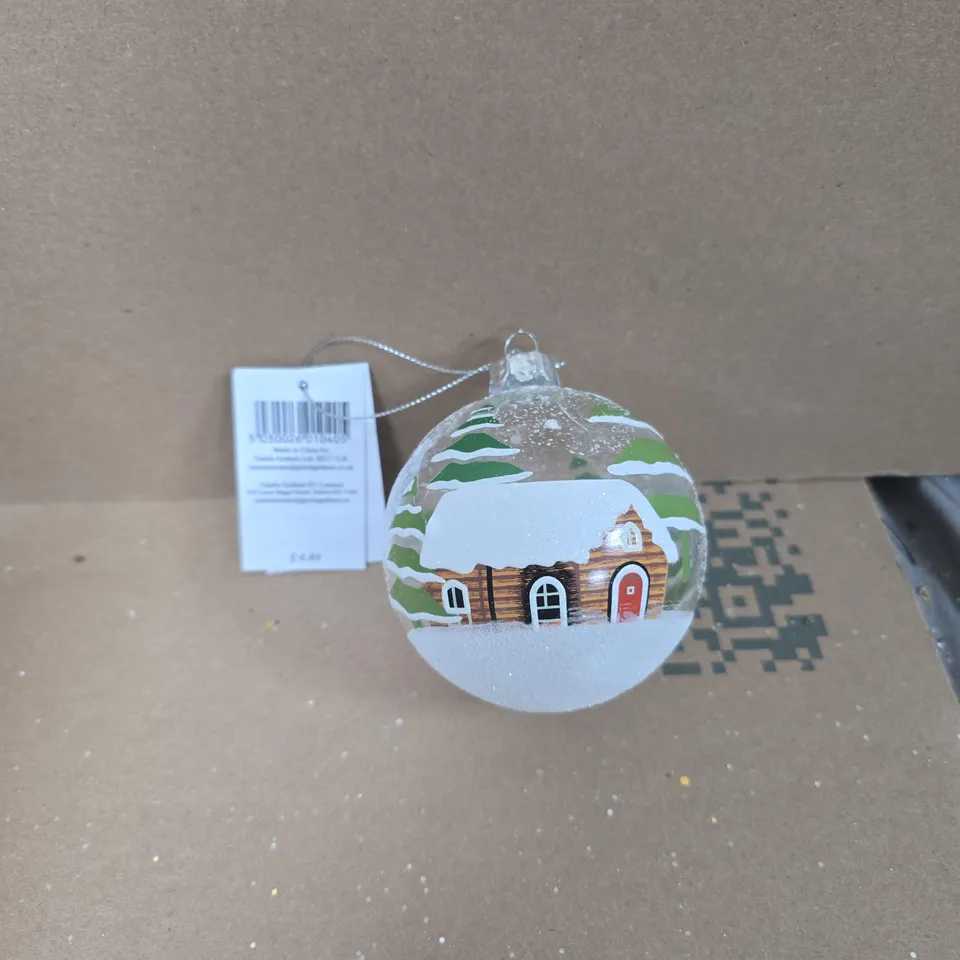 BOX OF 12 GISELA GRAHAM CHRISTMAS SCENE HANGING DECORATIONS 
