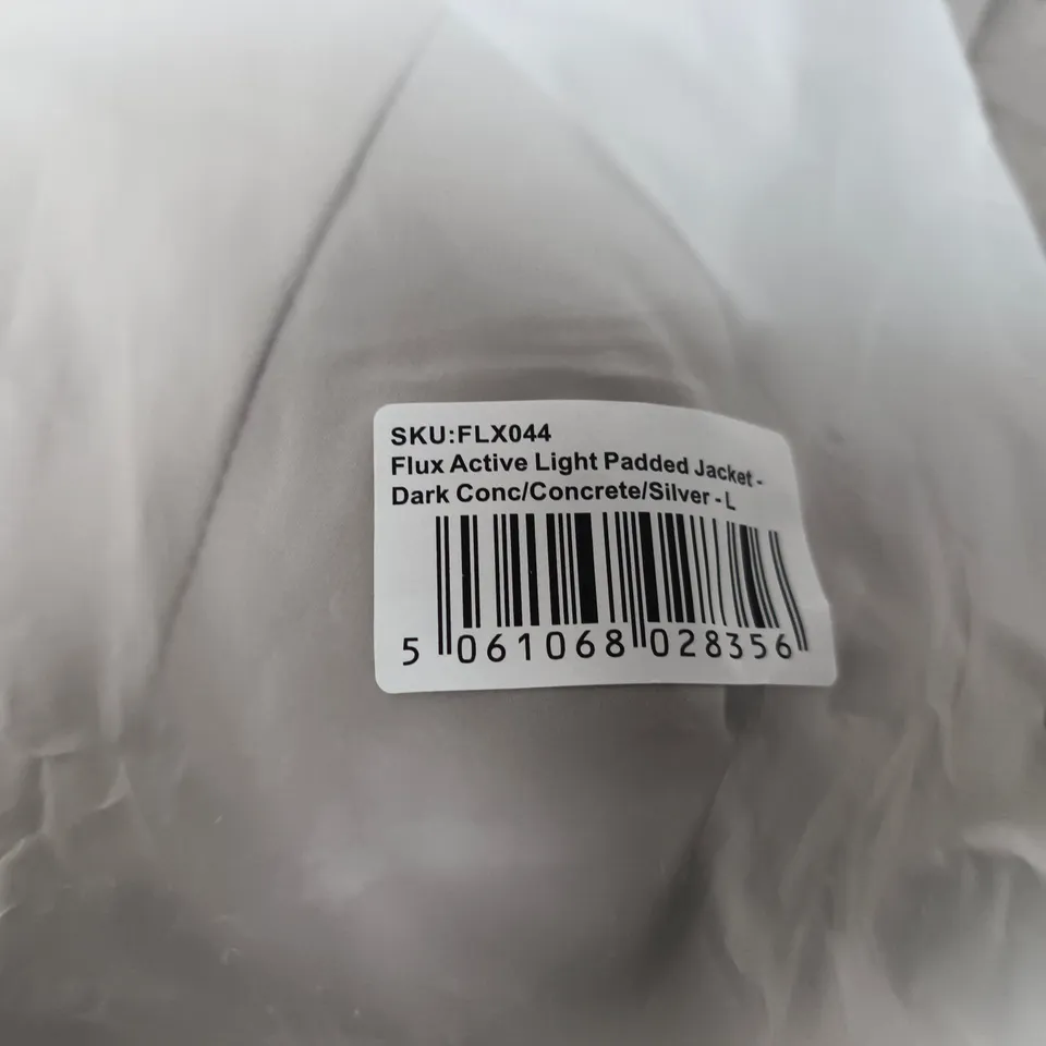 FLUX ACTIVE LIGHT PADDED JACKET – DARK CONCRETE/SILVER – UK L