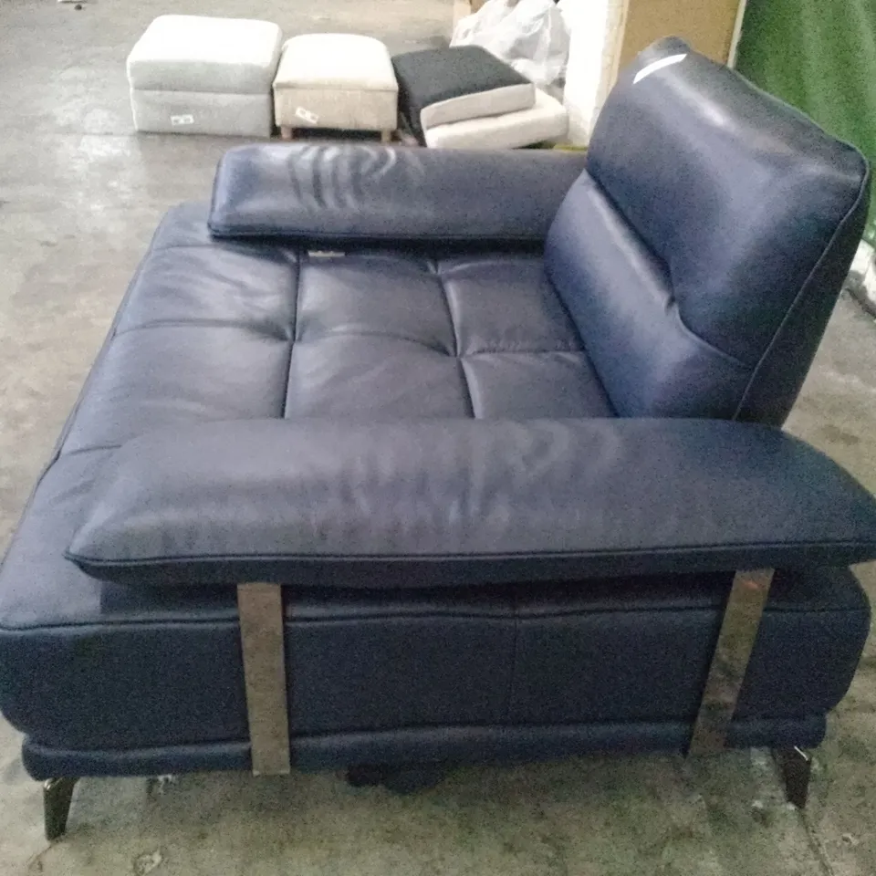 QUALITY DESIGNER ELECTRIC RECLINER LOVESEAT - BLACK LEATHER 