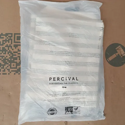 BAGGED PERCIVAL LAURENT BOXY POLO IN ECRU SIZE LARGE