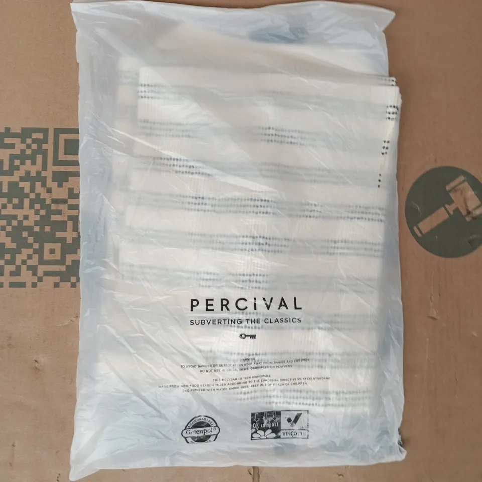 BAGGED PERCIVAL LAURENT BOXY POLO IN ECRU SIZE LARGE