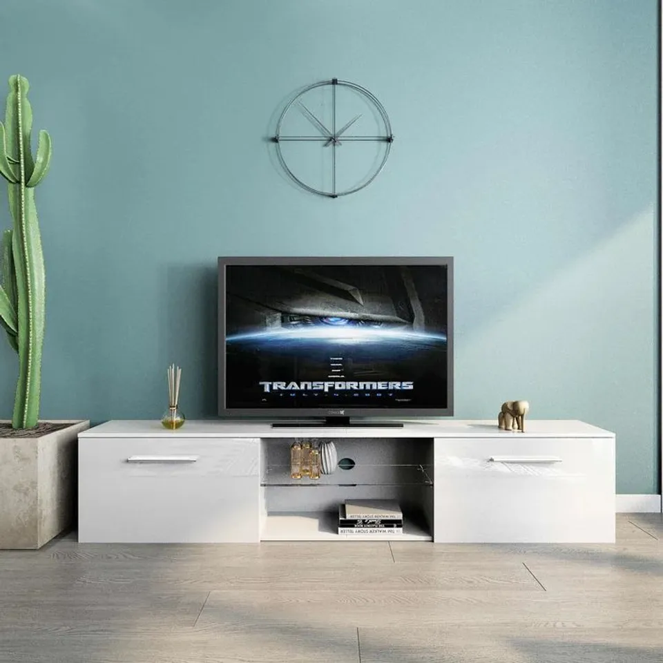 BOXED HENTHORN TV STAND FOR TV'S UP TO 70" (1 BOX)