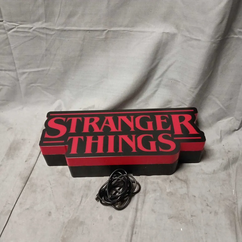 NETFLIX STRANGER THINGS LOGO LIGHT, FREESTANDING AND WALL MOUNTABLE. BOXED