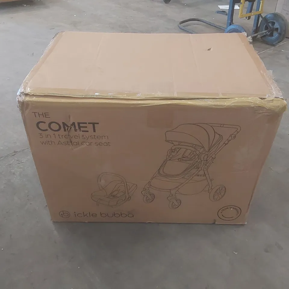 BOXED ICKLE BUBBA THE COMET 3-IN-1 STROLLER TRAVEL SYSTEM WITH ASTRAL CAR SEAT (1 BOX)