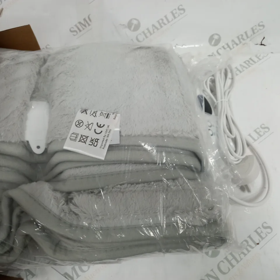 COZEE HOME HEATED BLANKET - GREY