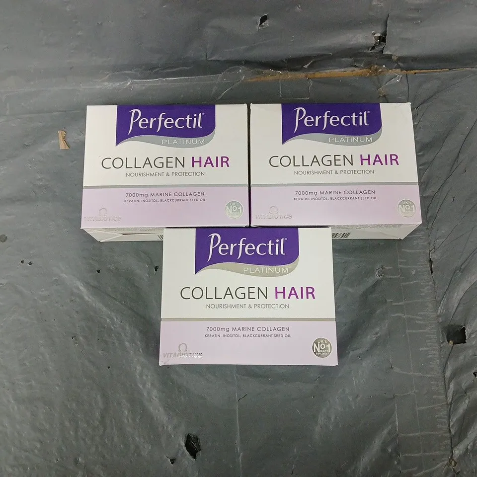 3 BOXES OF PERFECTIL PLATINIUM COLLAGEN HAIR 7000MG 