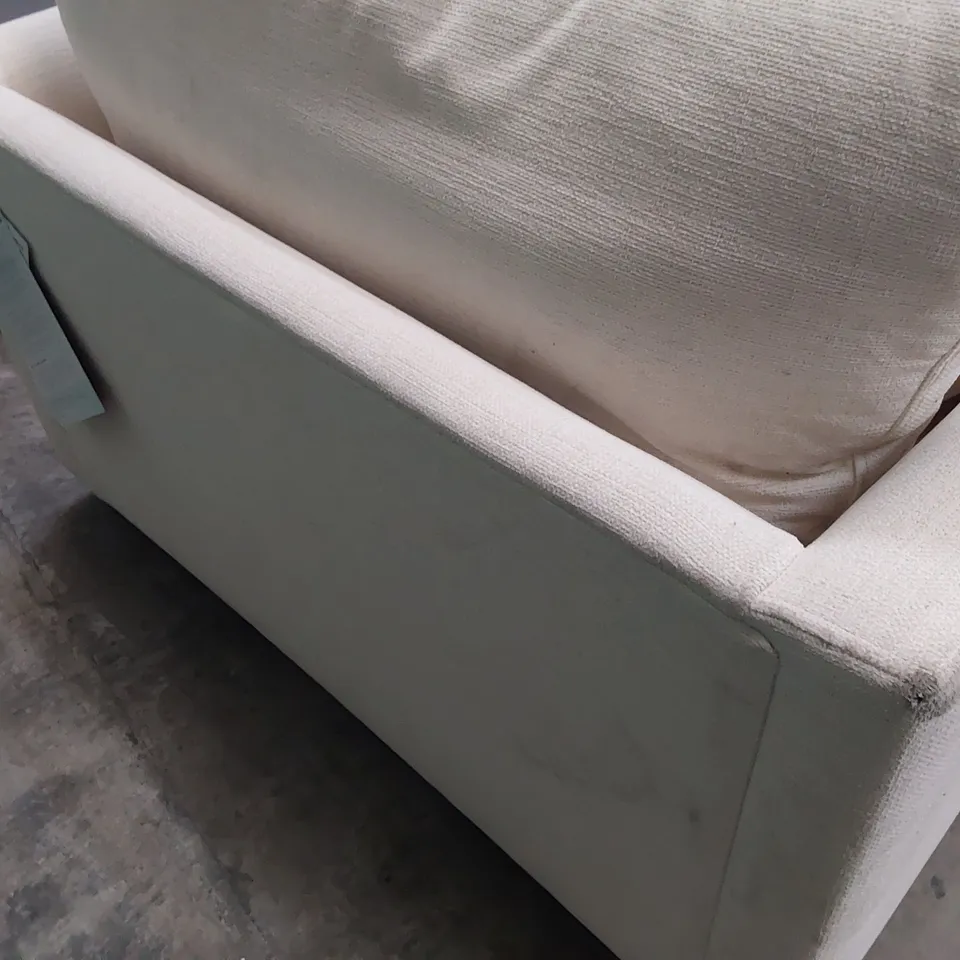 QUALITY BRITISH DESIGNER LOUNGE Co. SNUGGLER CHAIR CREAM FABRIC 