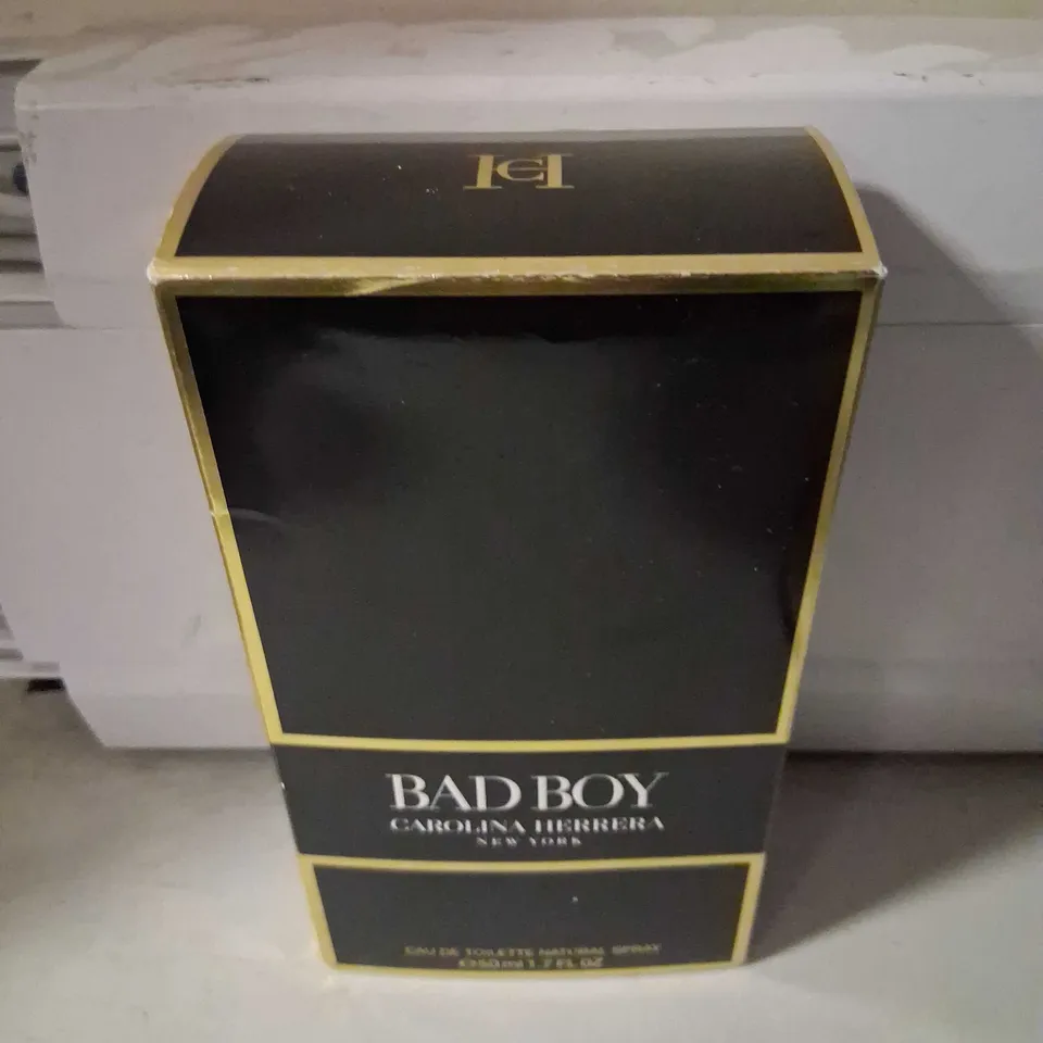 BOXED AND SEALED CAROLINA HERRERA BAD BOY EAU DE TOILETTE 50ML