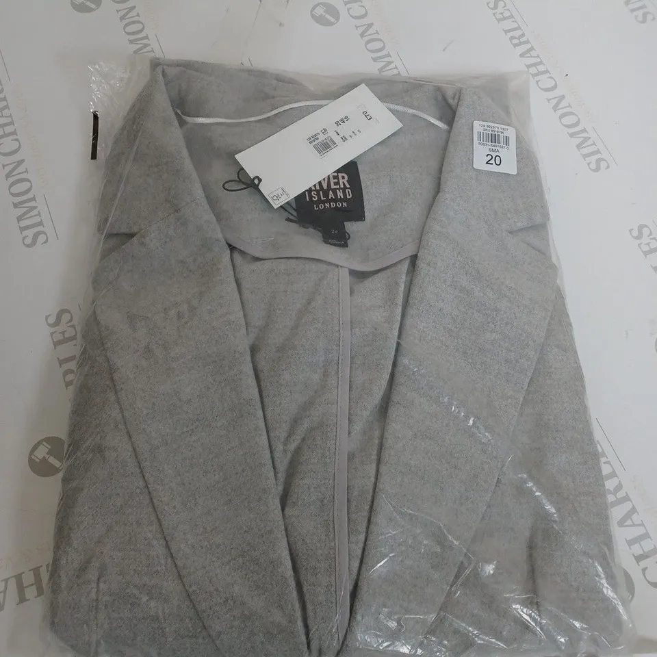 RIVER ISLAND GREY SUIT JACKET SIZE 20