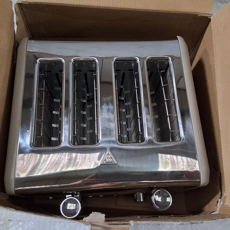 BOXED TOWER CAVALETTO CHROME 4-SLICE TOASTER