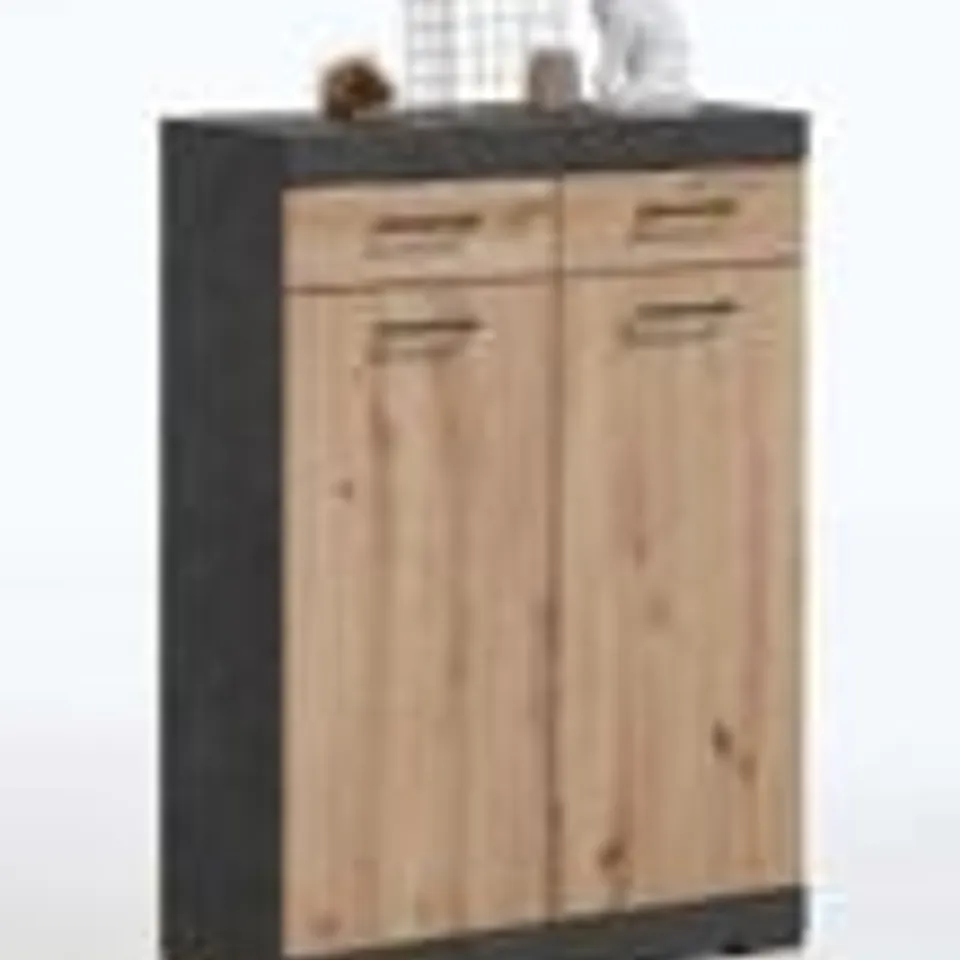 BOXED BRAND NEW JACKIE SHOE STORAGE CUPBOARD ARTISAN OAK/WHITE (2 BOXES)