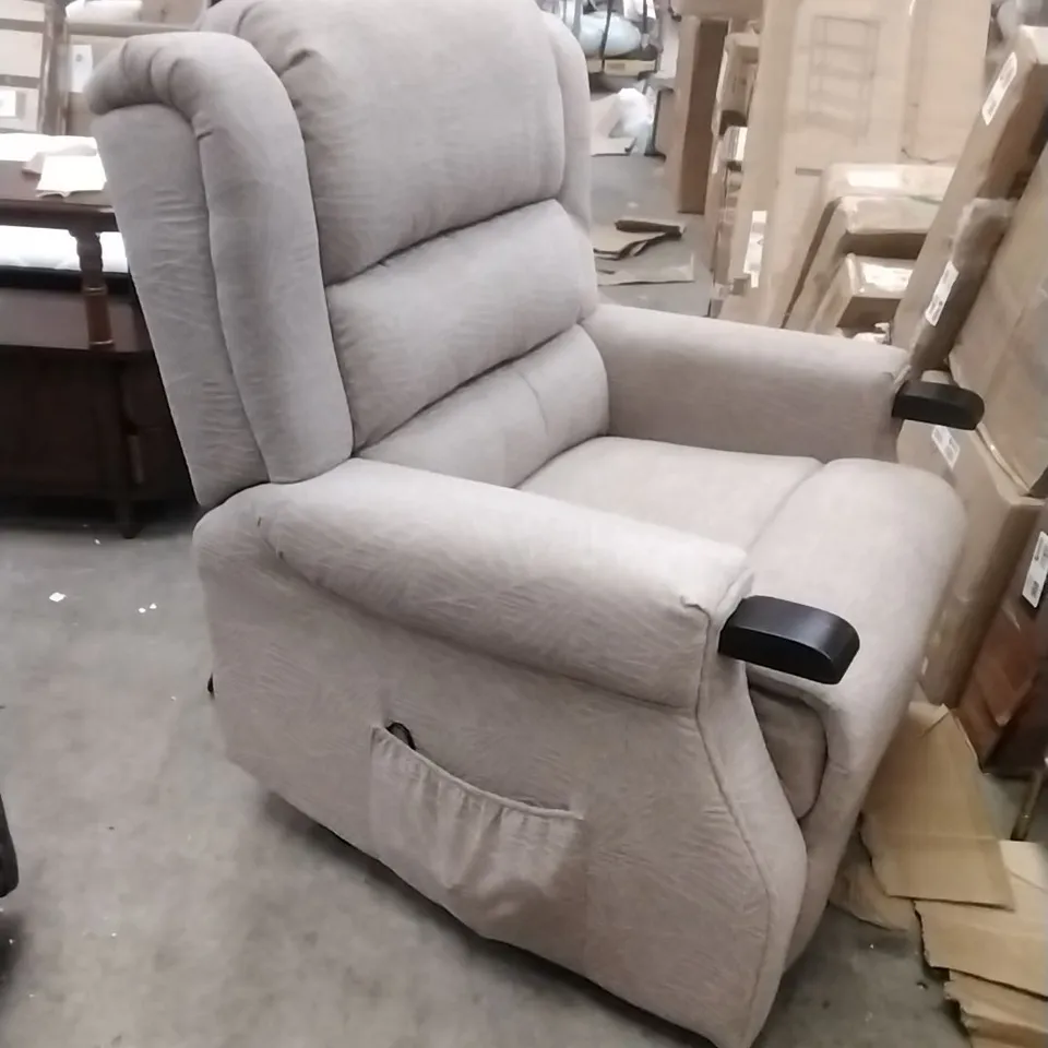 UPHOLSTERED EVOLA ELECTRIC LIFT ASSIST RECLINER - MOCHA 
