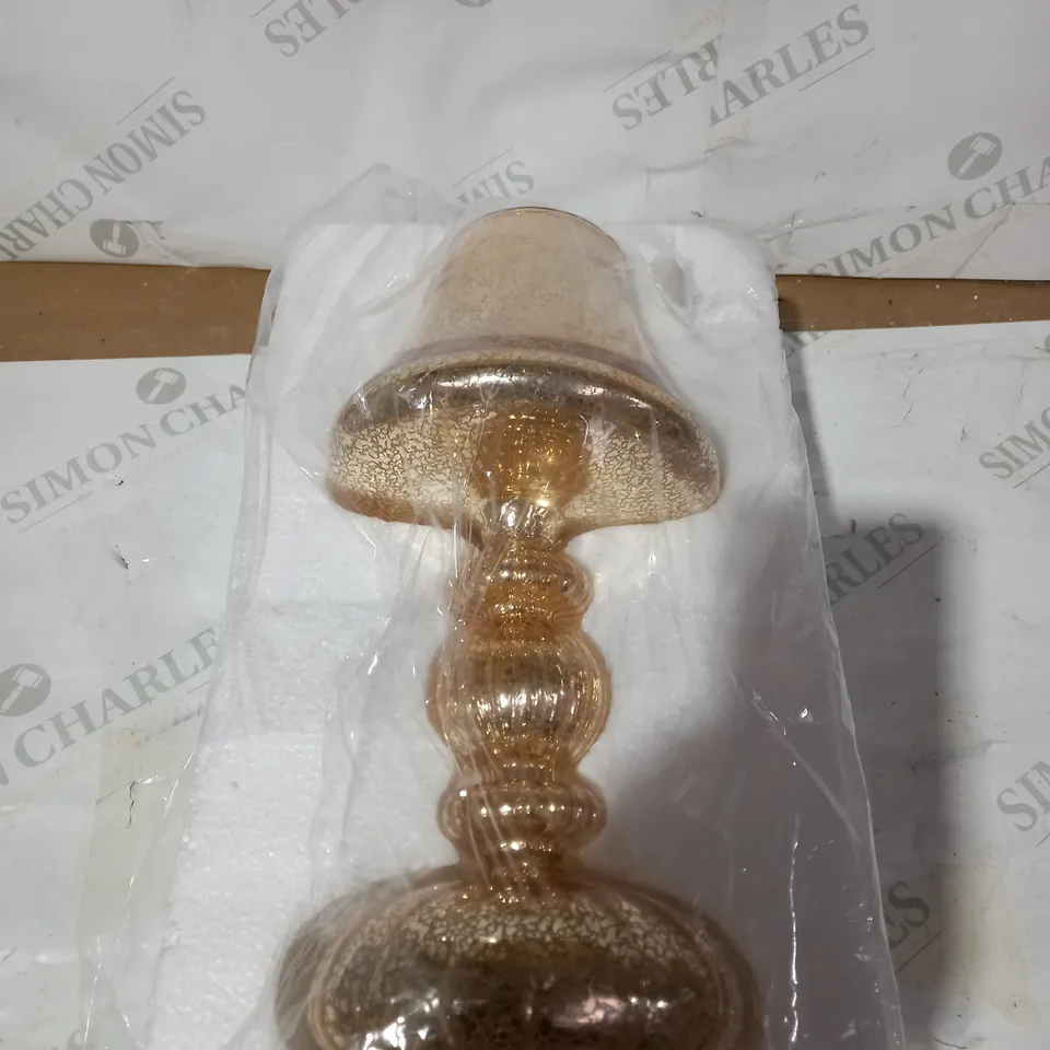 HOME REFLECTIONS PRE-LIT LED MERCURY GLASS LAMP GOLD