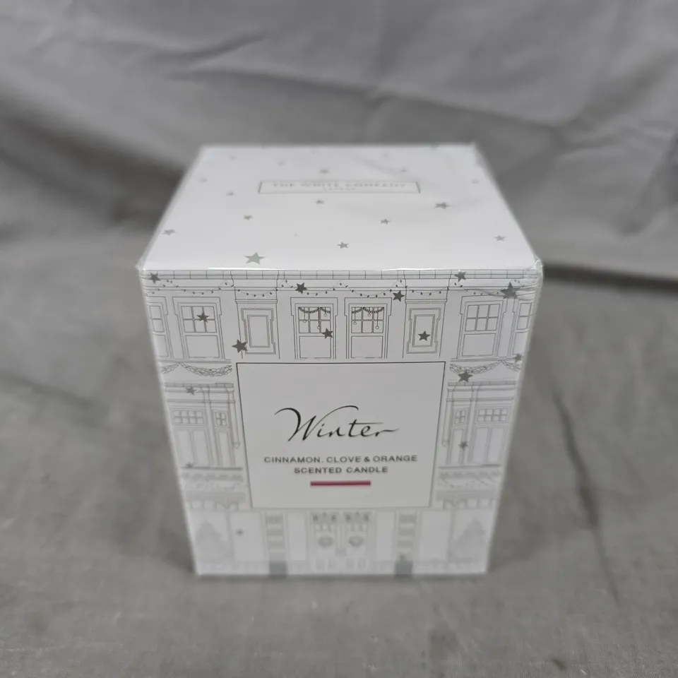 THE WHITE COMPANY WINTER CINNAMON, CLOVE & ORANGE SCENTED CANDLE – BOXED