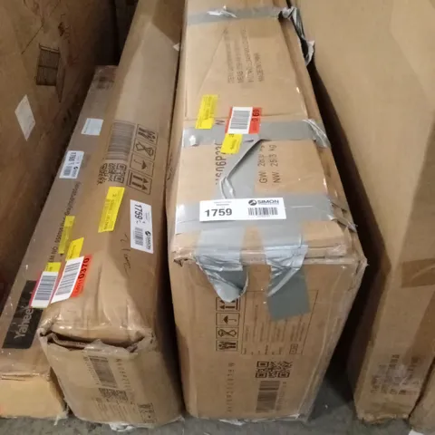 BOXED ANGELLO UPHOLSTERED UK DOUBLE - DE 135 x 190cm STORAGE BED (2 BOXES)