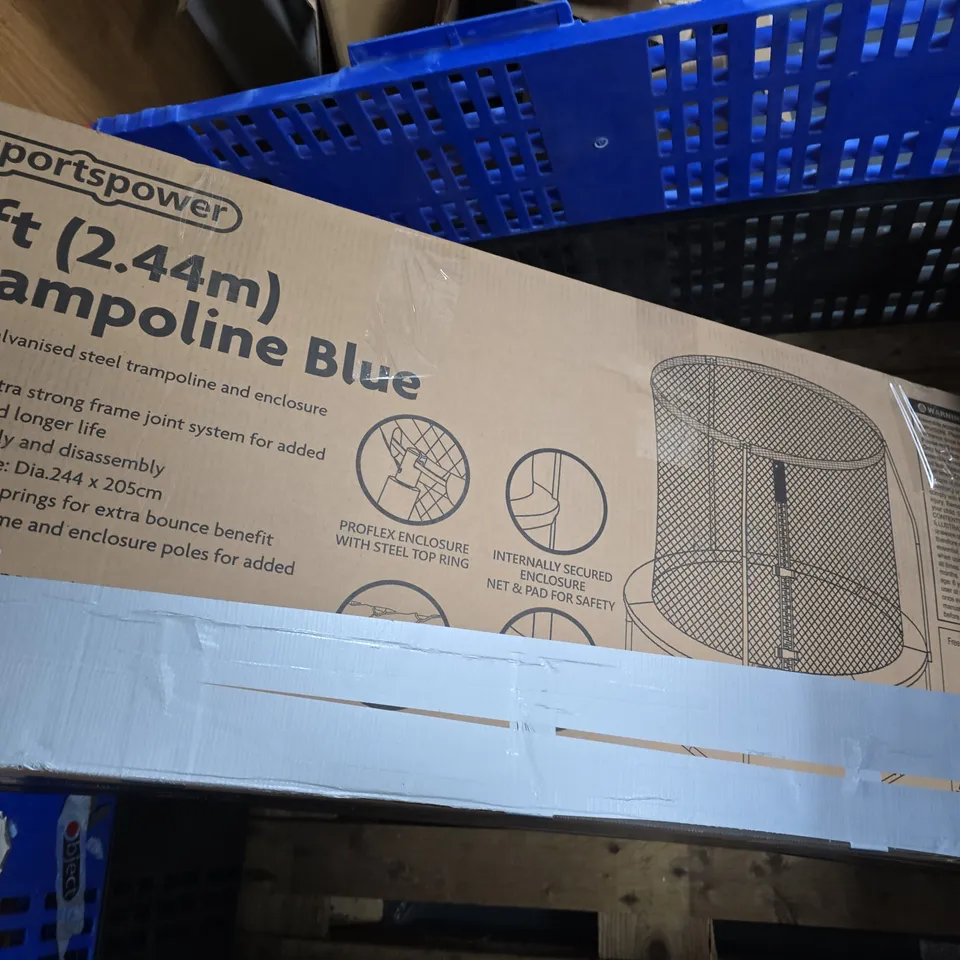 SPORTSPOWER 8FT TRAMPOLINE IN BLUE - COLLECTION ONLY