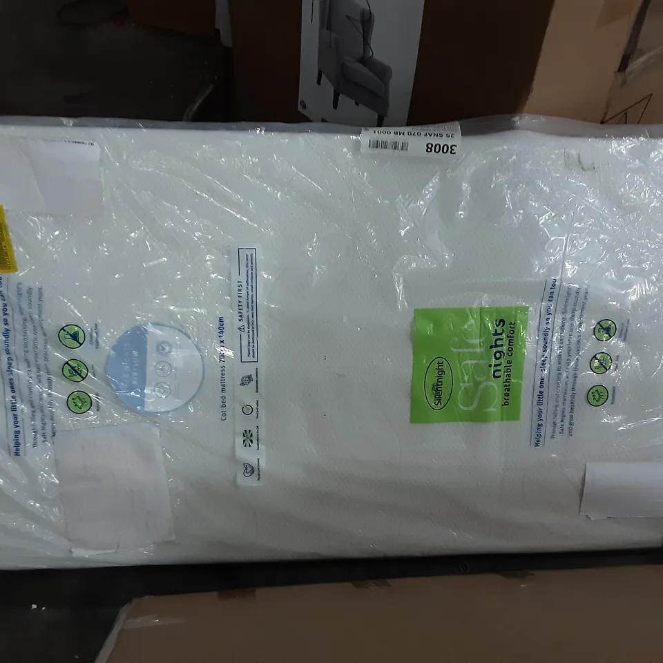 BAGGED SILENT NIGHT BREATHABLE COMFORTS COT MATTRESS 