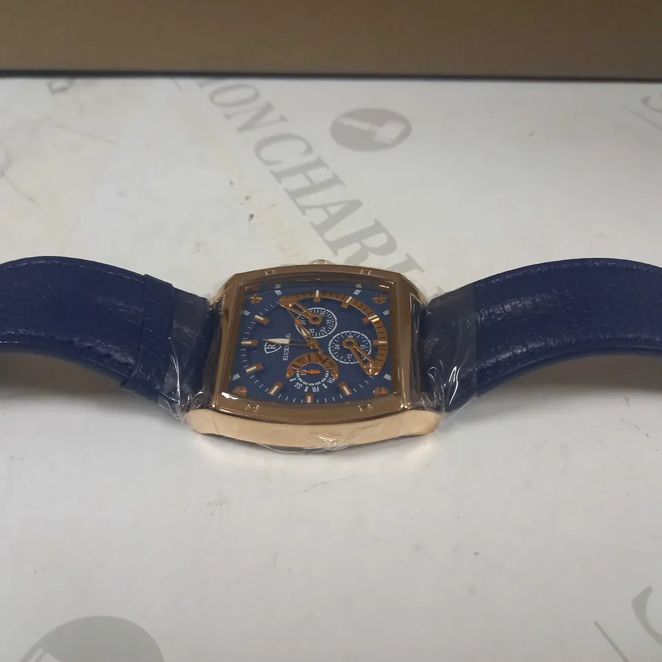 RUCKSTUHL TRIPLE DIAL LEATHER STRAP WRISTWATCH RRP £560