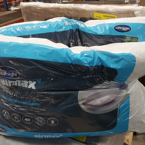 BAGGED SET OF 2 SILENTNIGHT AIRMAX BREATHABLE MEDIUM SUPPORT PILLOWS
