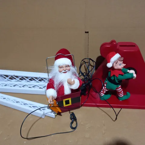 MR CHRISTMAS ANIMATED LIGHT UP CLIMBING CHRISTMAS CRANE