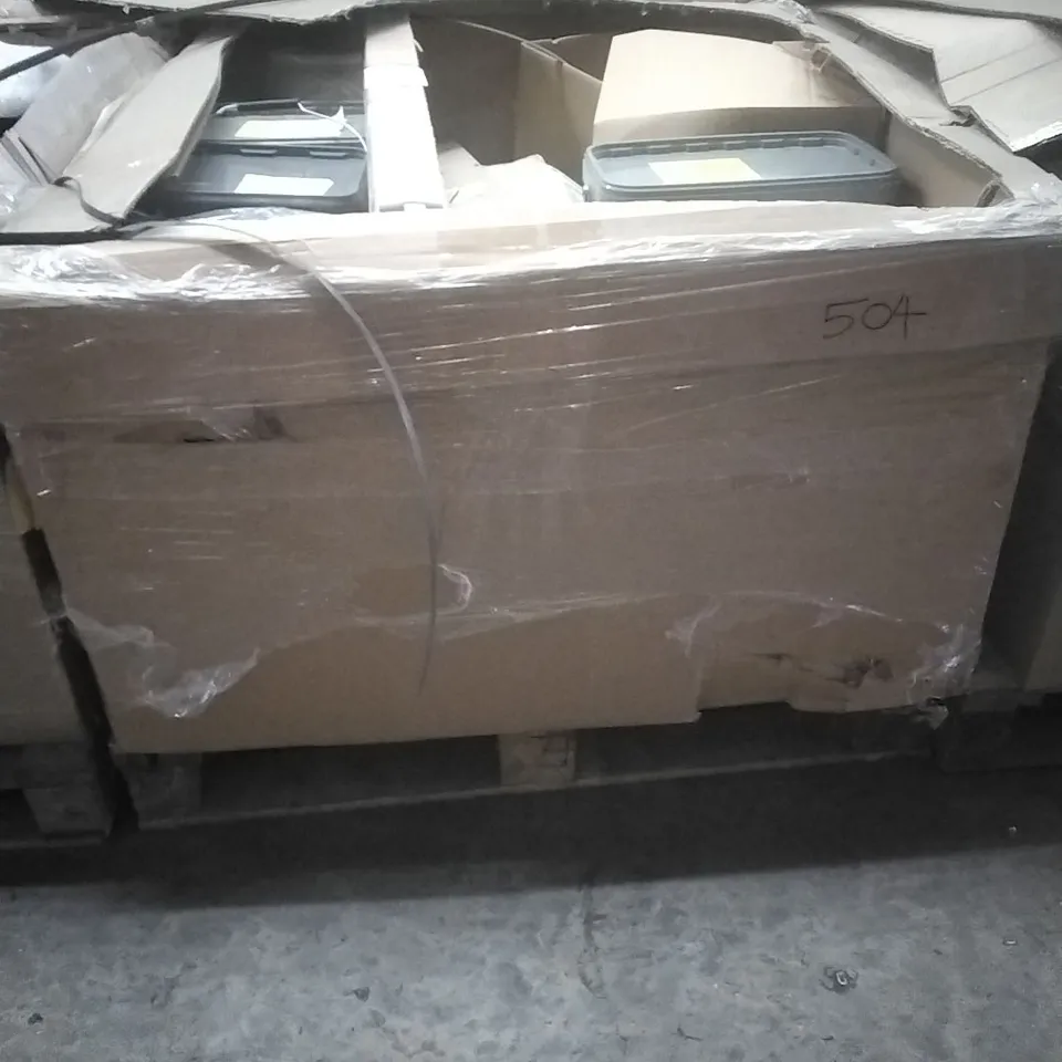 PALLET OF ASSORTED DIY, HOME IMPROVEMENT AND BUILDING PRODUCTS TO INCLUDE; WALL PANELLING, EASY FIX MORTAR, PERMANENT POTHOLE REPAIR ETC