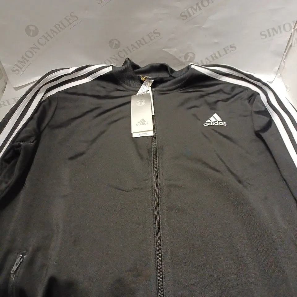 ADIDAS Womens Back 2 Basics BLACK ZIP UP JACKET