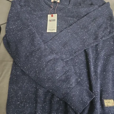 TOMMY HILFIGER DENIM KNIT JUMPER – NAVY SPECKLE, MEN'S