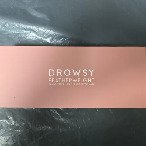 DROWSY FEATHERWEIGHT SILK-FILLED SLEEP MASK – DAMASK ROSE (BOXED)