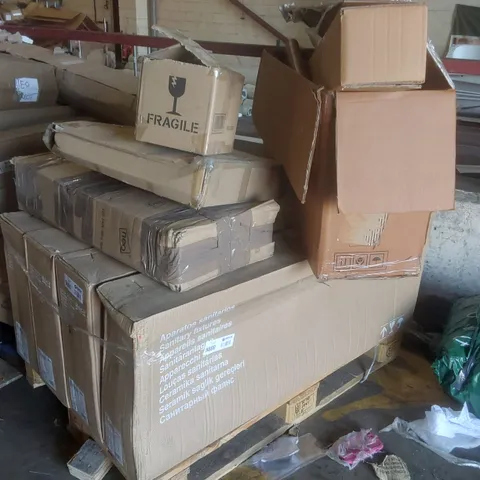 PALLET CONTAINING A LARGE QUANTITY OF ASSORTED FURNITURE PARTS ECT