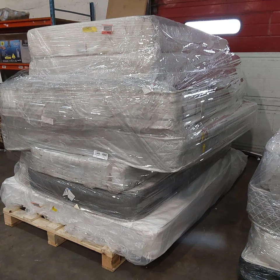 PALLET OF 7 MATTRESSES - ASSORTED SIZES, CONDITIONS, BRANDS 