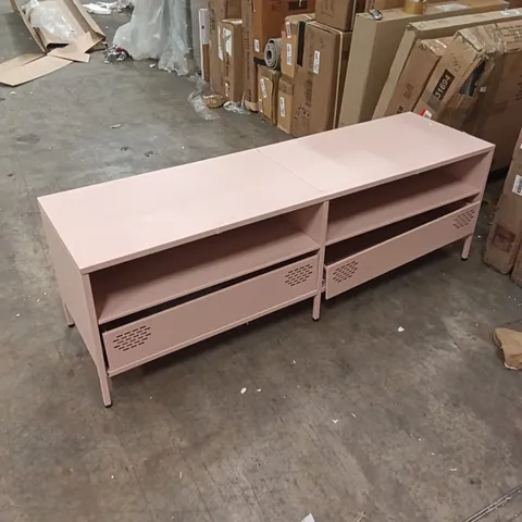 VIDAXL INDUSTRIAL STEEL TV CABINET - PINK 
