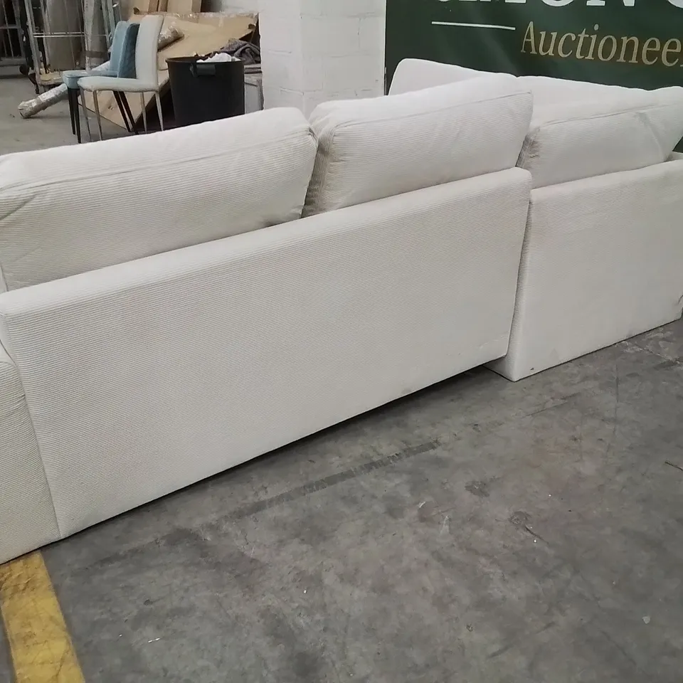 QUALITY DESIGNER LOFTY LILLEY CORNER SOFA BED -CREAM-