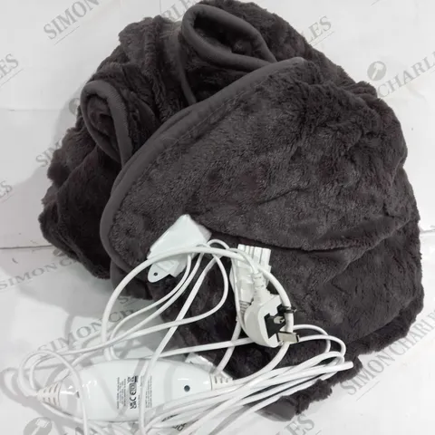 COZEE HOME HEATED BLANKET IN CHARCOAL